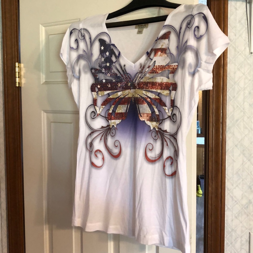 Butterfly patriot tee